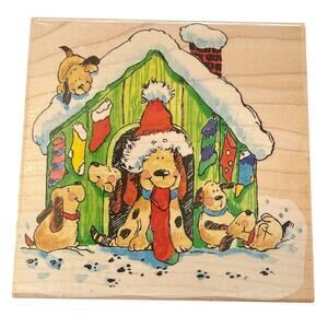 Penny Black Margaret Sherry RARE Best Time Of The Year Dogs 1855K Rubber Stamp